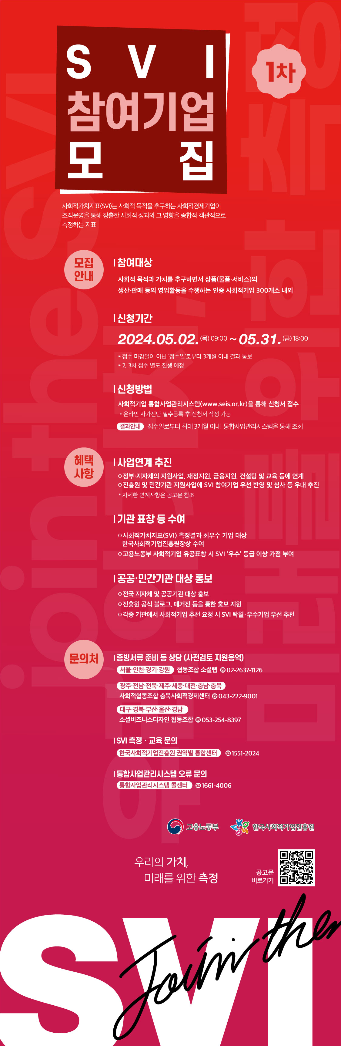 2024년도 사회적가치지표(SVI) 측정기업 1차 모집 홍보 안내 이미지 3