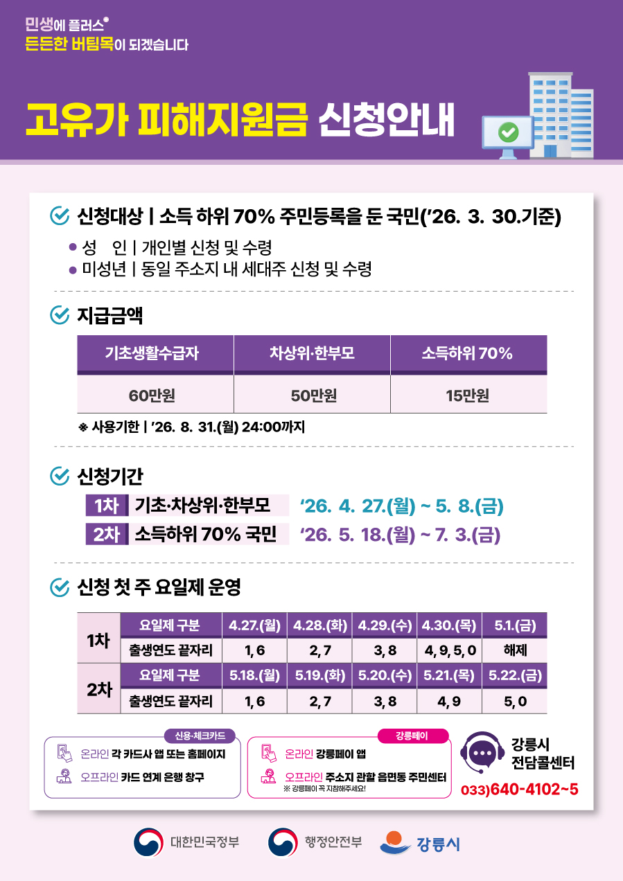 고유가 피해지원금 홍보 이미지 1