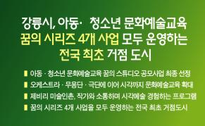 강릉시, 아동·청소년 문화예술교육  꿈의 시리즈 4개 사업 모두 운영하는 전국 최초 거점 도시 이미지