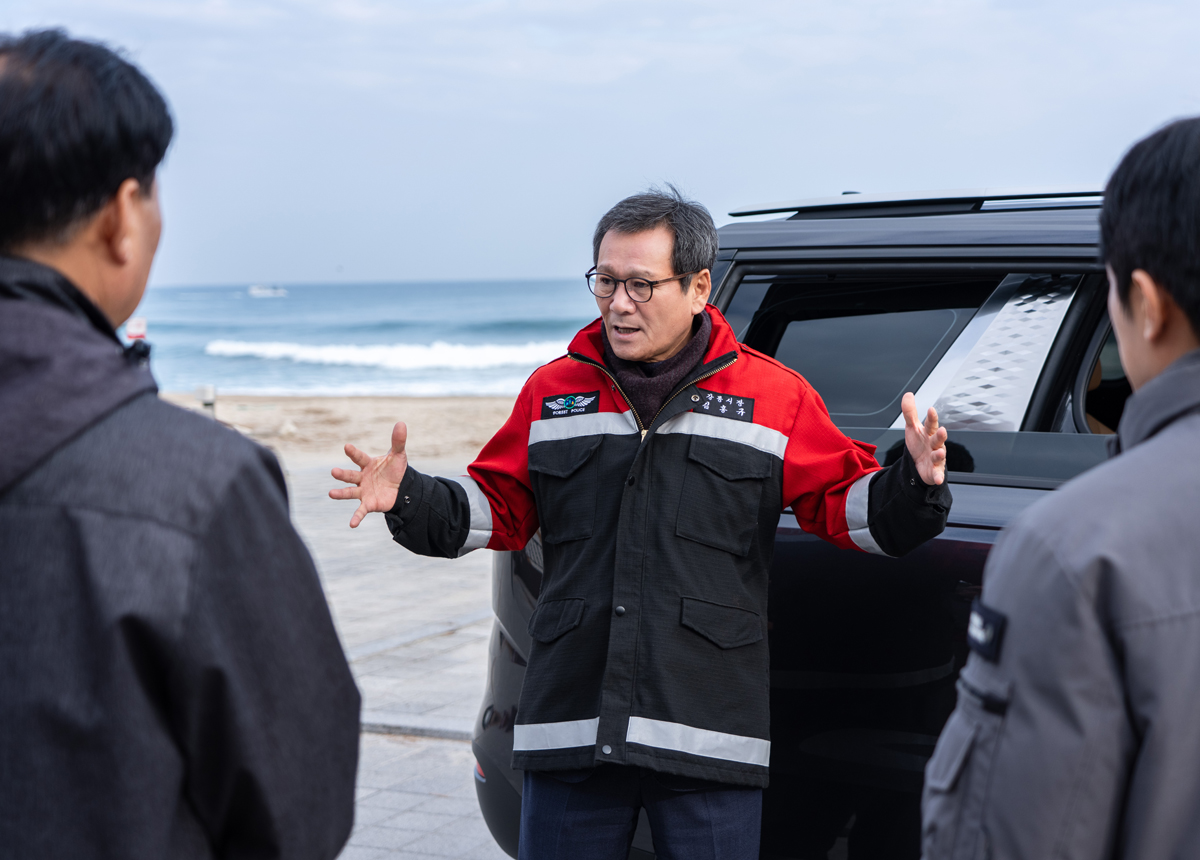 연곡해변 해안침식 현장점검 이미지